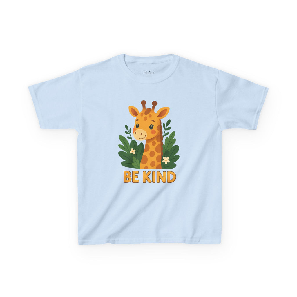 Kids Giraffe Tee - Be Kind T-Shirt, Children's Graphic Tee, Eco-Friendly Cotton Tee, Gift for Kids, Toddler Birthday Shirt