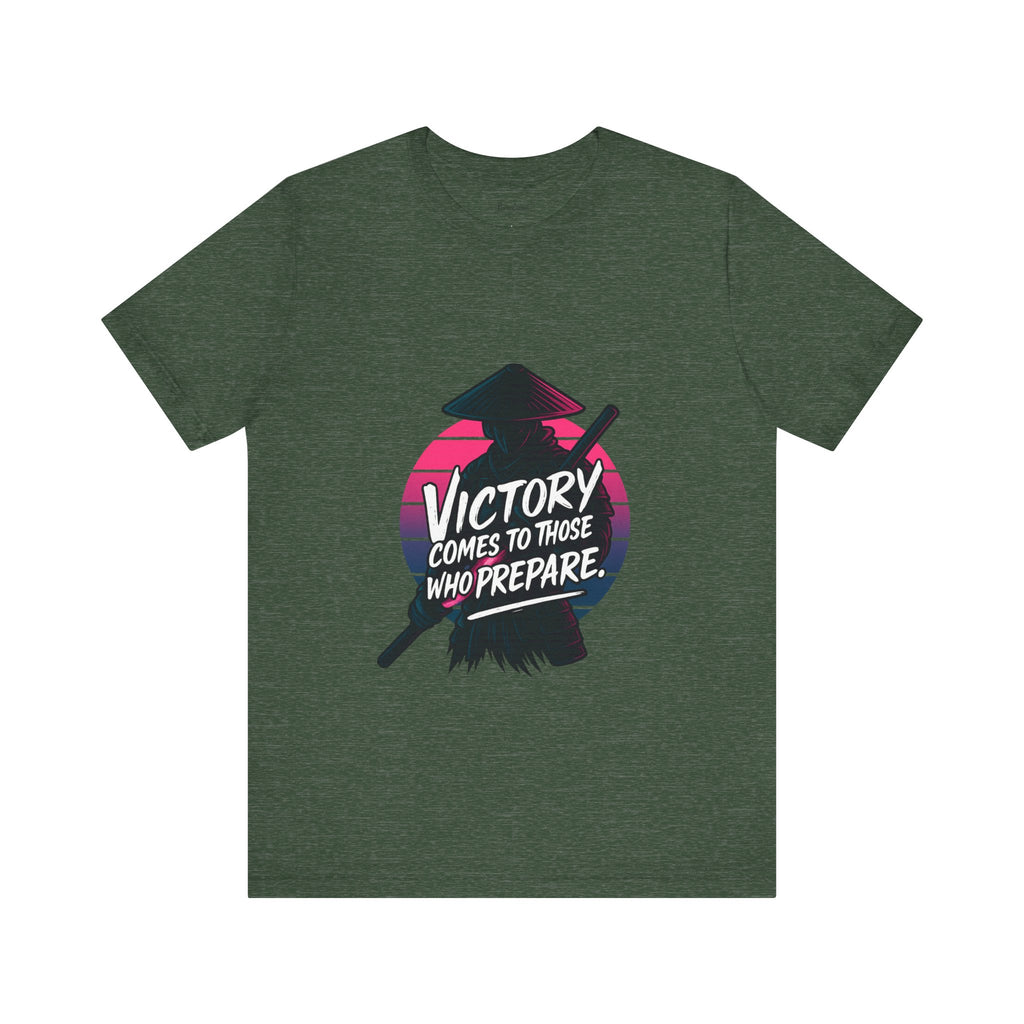 Victory Comes to Those Who Prepare Tee, Motivational T-Shirt, Unisex Graphic Tee, Inspirational Casual Wear, Gift for Gamers and Coaches