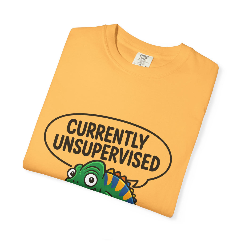 Whimsical Unisex T-Shirt, Currently Unsupervised Shirt, Fun Gift for Teens, Robot Graphic Tee, Casual Everyday Wear