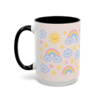 Whimsical Coffee Mug - Rainbow Sunshine Cloud Design, Cute Gift for Kids, Cheerful Home Decor, Perfect for Birthdays, Coffee Lover