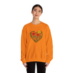 Floral Heart Sweatshirt, Cozy Crewneck, Gift for Her, Layering Essential, Casual Wear, Spring Fashion