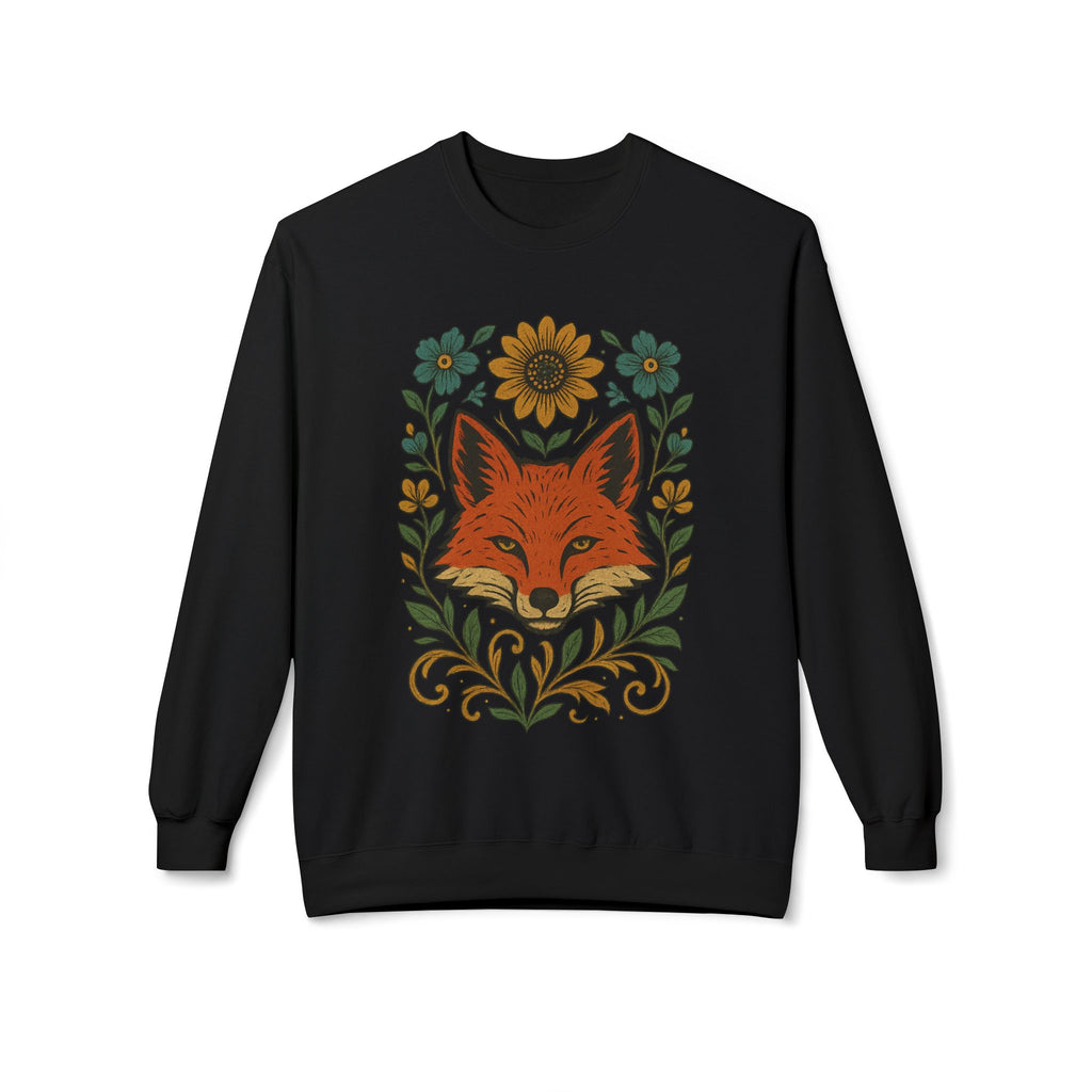 Cozy Fox Sweatshirt - Unisex Midweight Fleece Pullover, Perfect for Fall Layering, Nature Lovers Gift, Cute Animal Apparel, [...]