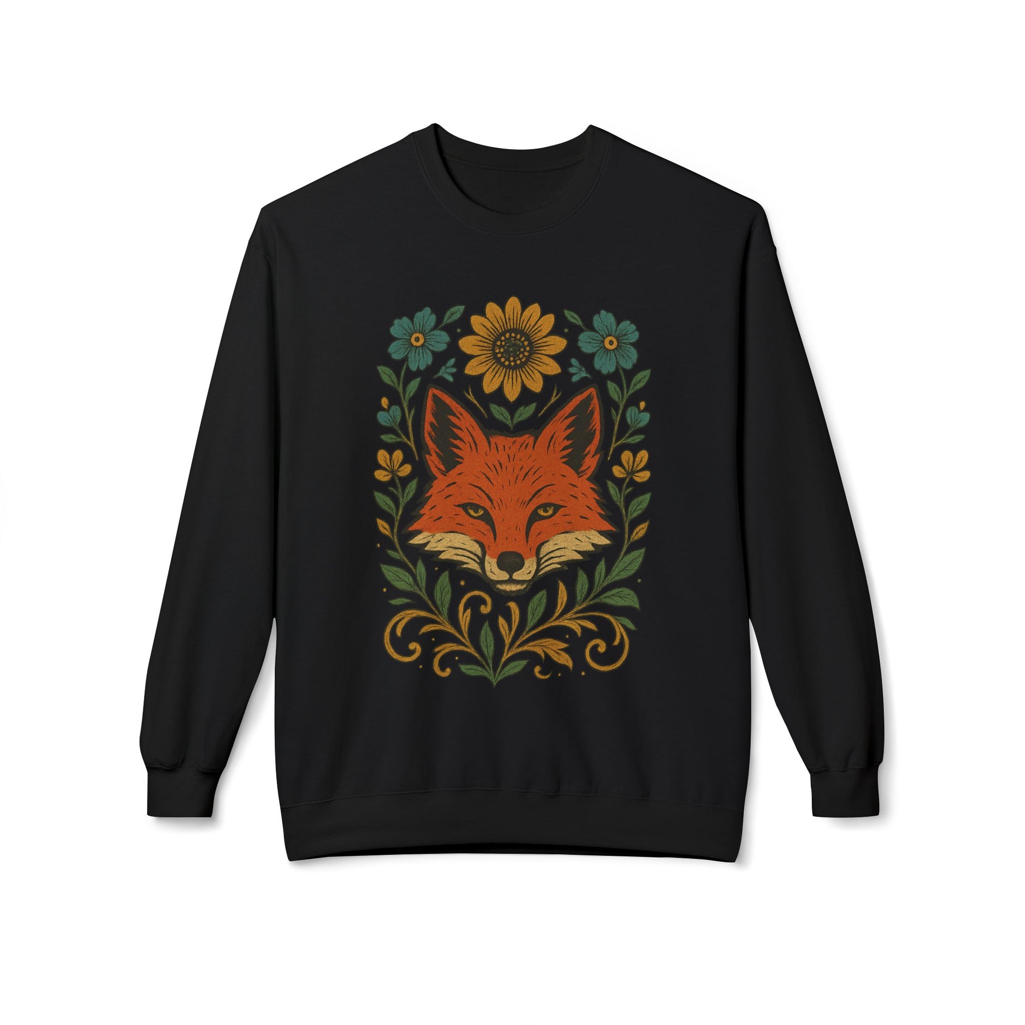 Cozy Fox Sweatshirt - Unisex Midweight Fleece Pullover, Perfect for Fall Layering, Nature Lovers Gift, Cute Animal Apparel, [...]