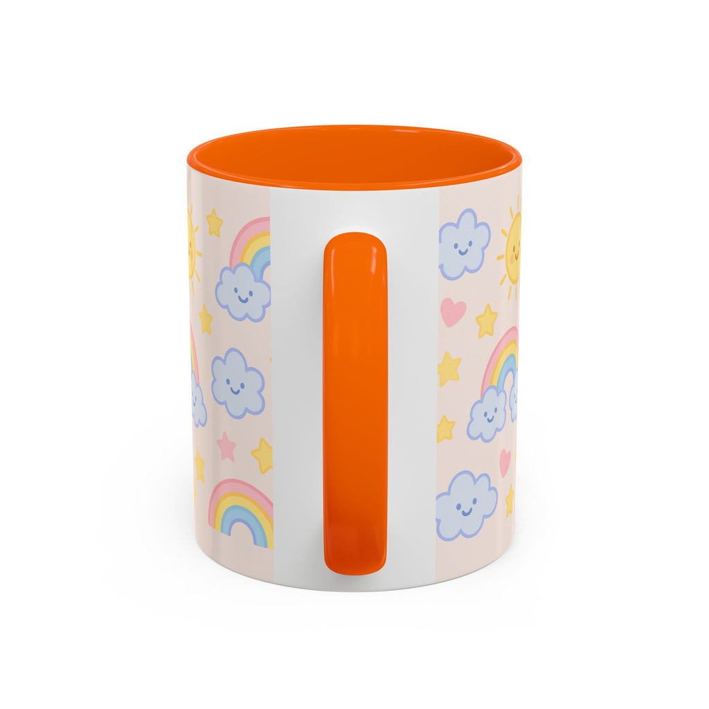Whimsical Coffee Mug - Rainbow Sunshine Cloud Design, Cute Gift for Kids, Cheerful Home Decor, Perfect for Birthdays, Coffee Lover