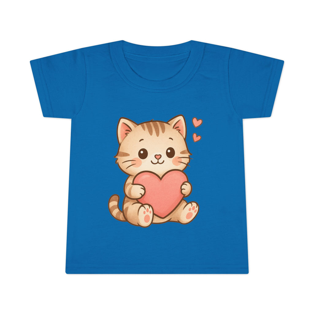 Cute Cat Love Toddler T-Shirt, Kids Cute Cat Tee, Baby Shower Gift, Toddler Birthday Gift, Pet Lover Shirt, Cute Animal Apparel