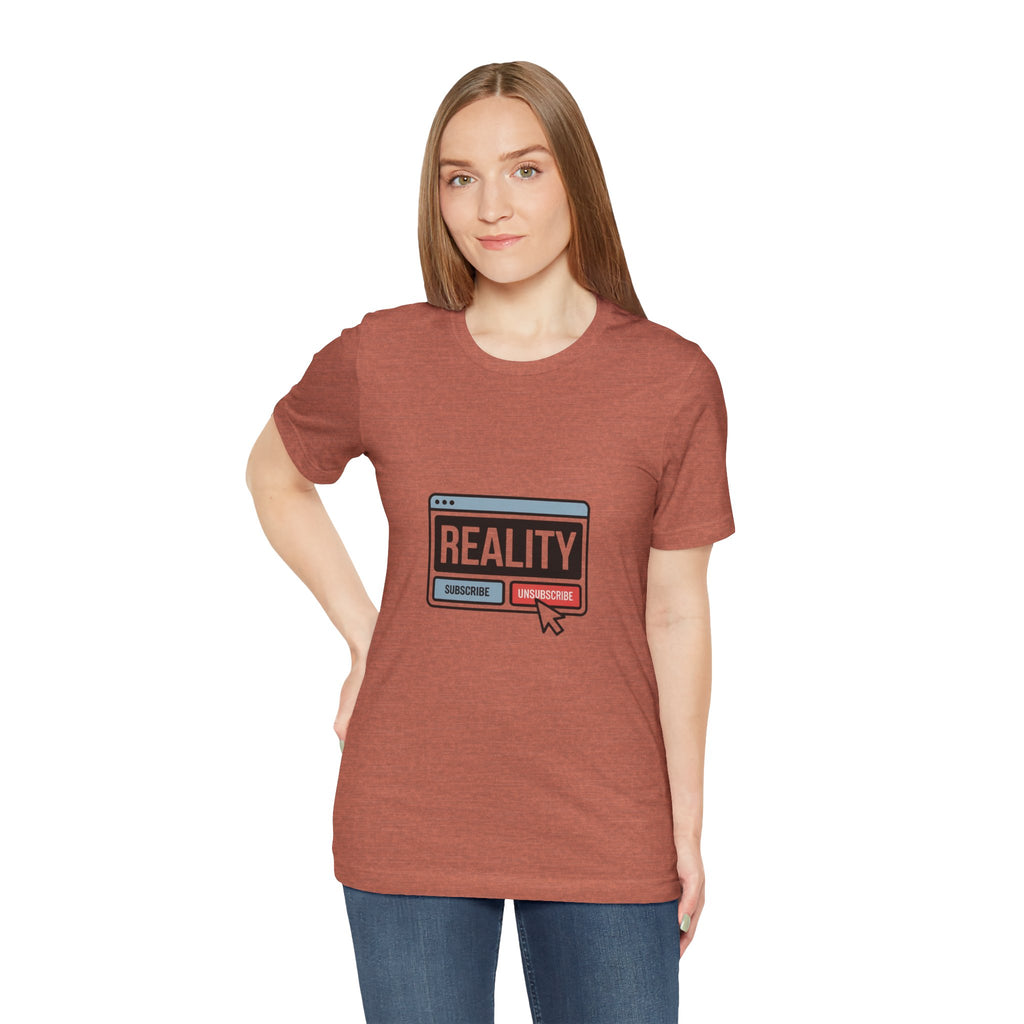 Reality Click Unisex Tee, Funny Graphic Shirt, Casual Wear, Geeky Apparel, Gift for Him/Her, Cool Tee for Everyday Style
