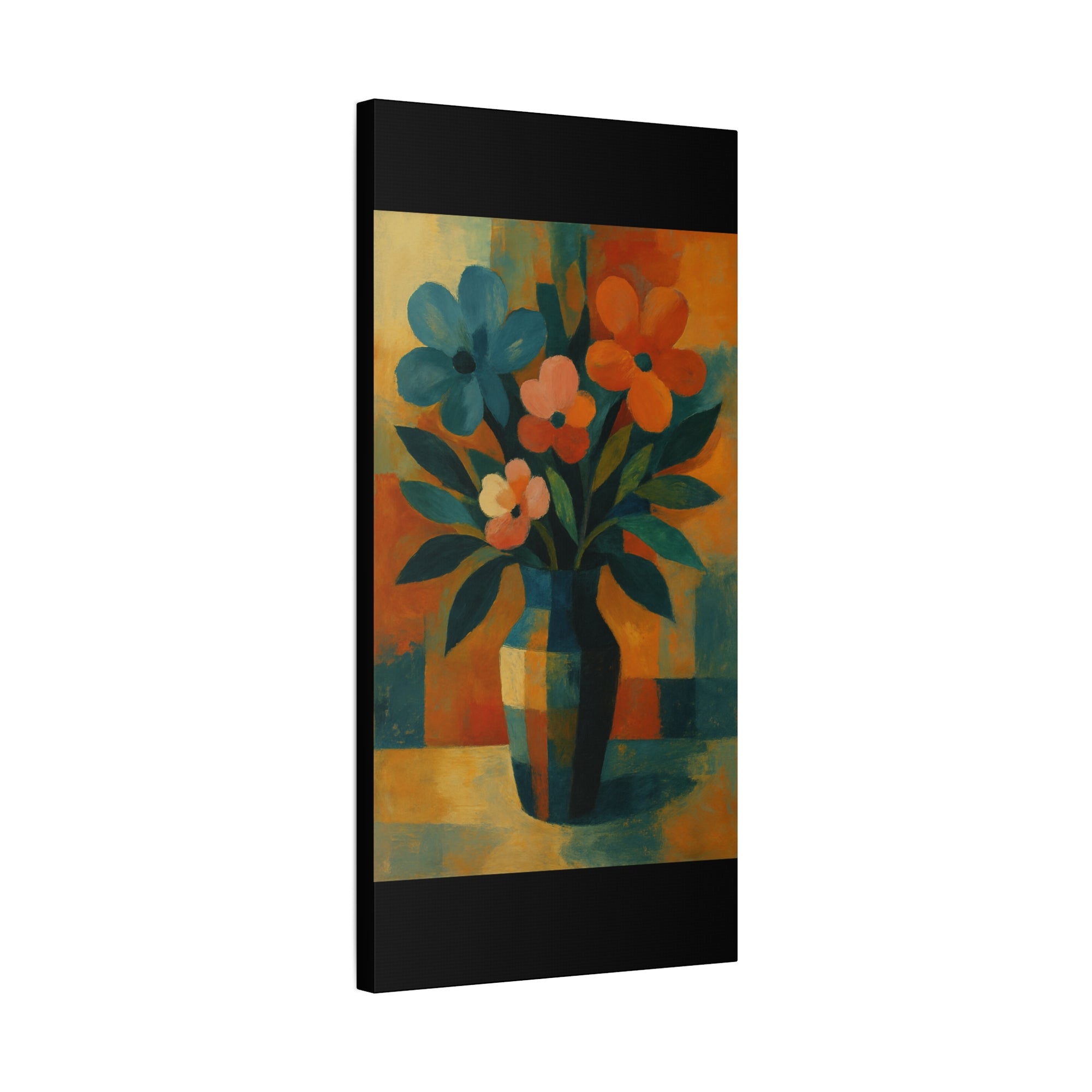 Colorful Floral Wall Art Canvas, Vibrant Home Decor, Flower Painting, Living Room Artwork, Gift for Art Lovers