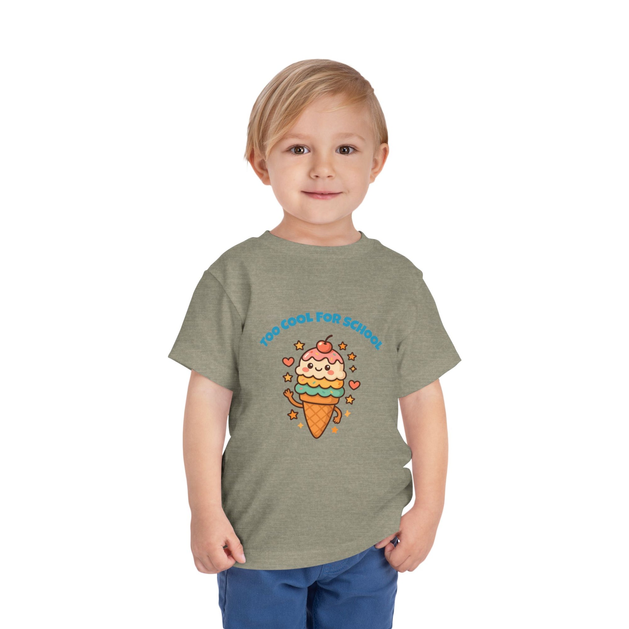 Cute Ice Cream Toddler Tee, Kids Summer Shirt, Birthday Gift, Playdate Outfit, Fun Cartoon T-Shirt, Sweet Toddler Clothing