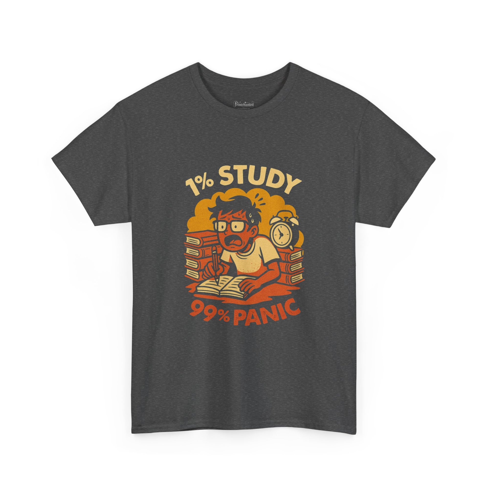 Study Panic Tee - Unisex Heavy Cotton Tee, Perfect for Students, Back to School, Stress Relief Gift, Study Humor Apparel, Exam Season [...]