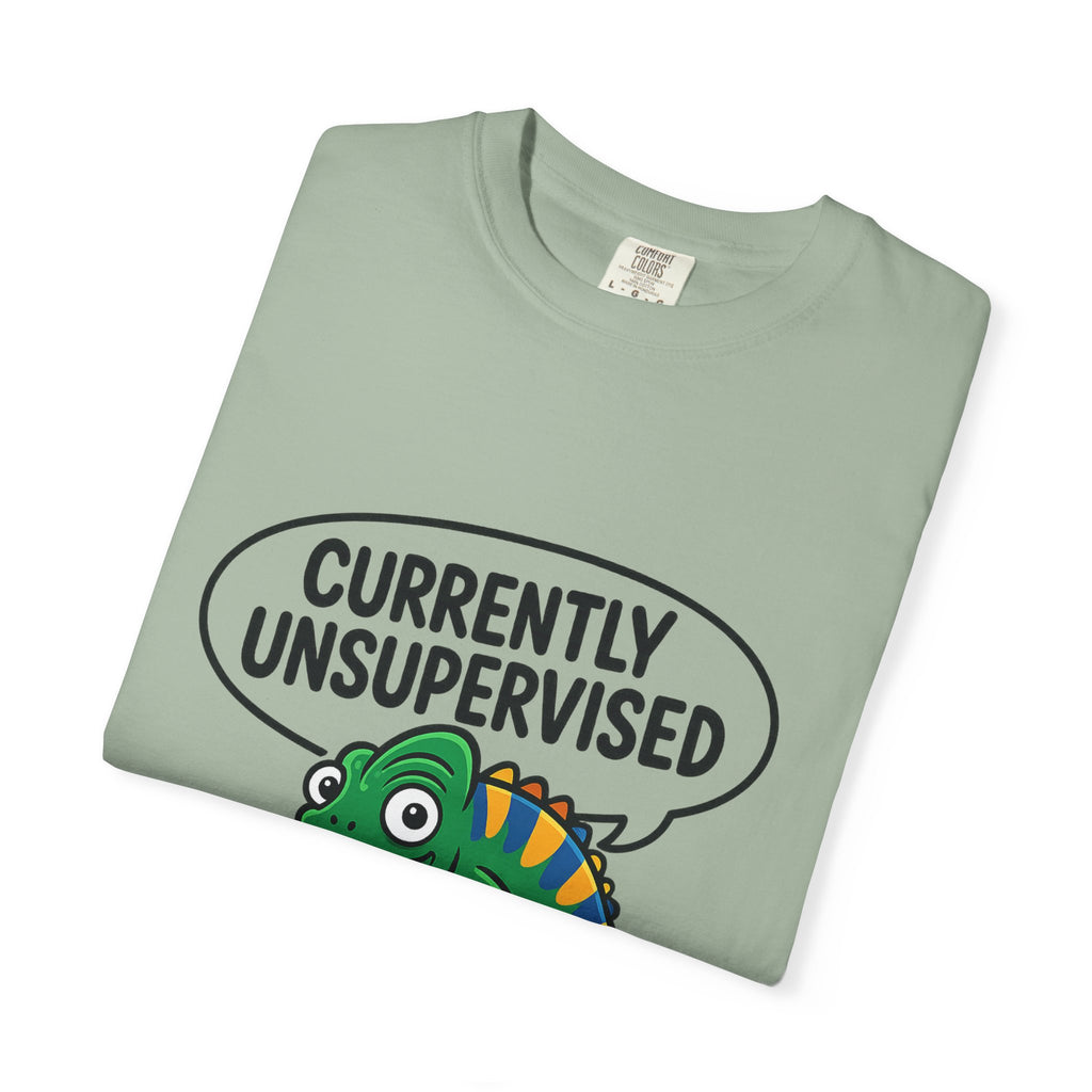 Whimsical Unisex T-Shirt, Currently Unsupervised Shirt, Fun Gift for Teens, Robot Graphic Tee, Casual Everyday Wear