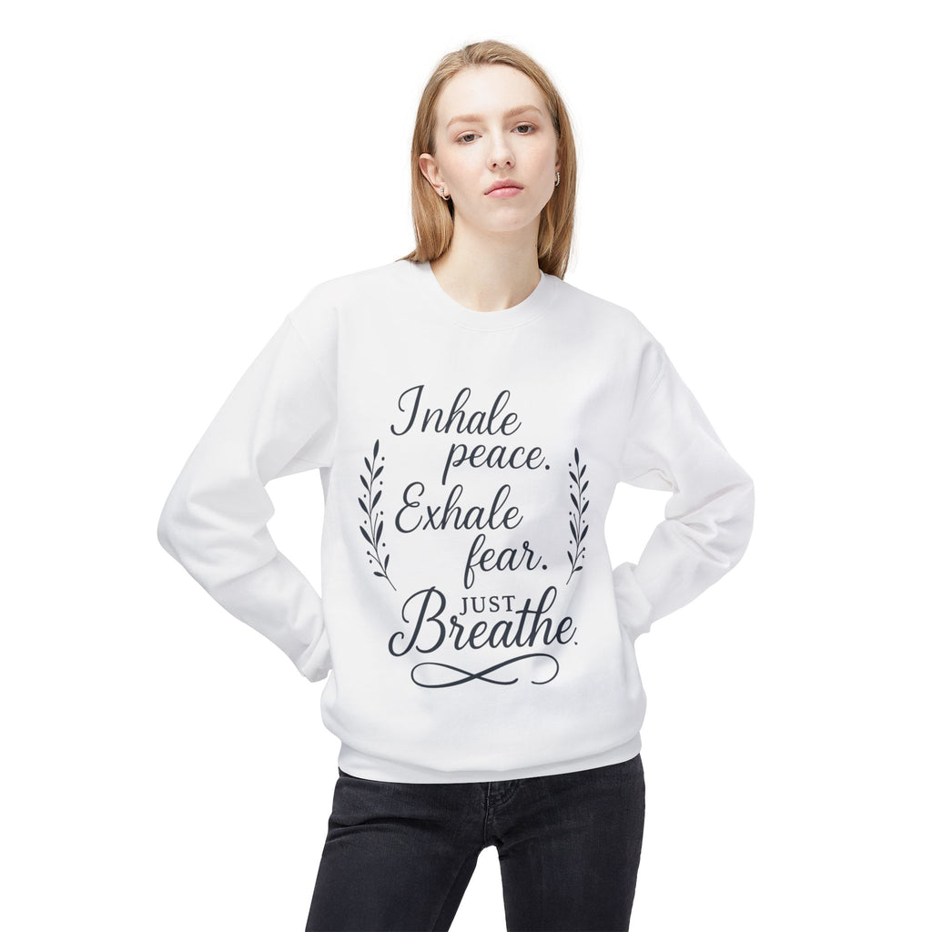 Mindfulness Crewneck Sweatshirt, Cozy Sweatshirt, Inspirational Apparel, Relaxation Gift, Gift for Yogis, Meditation Wear