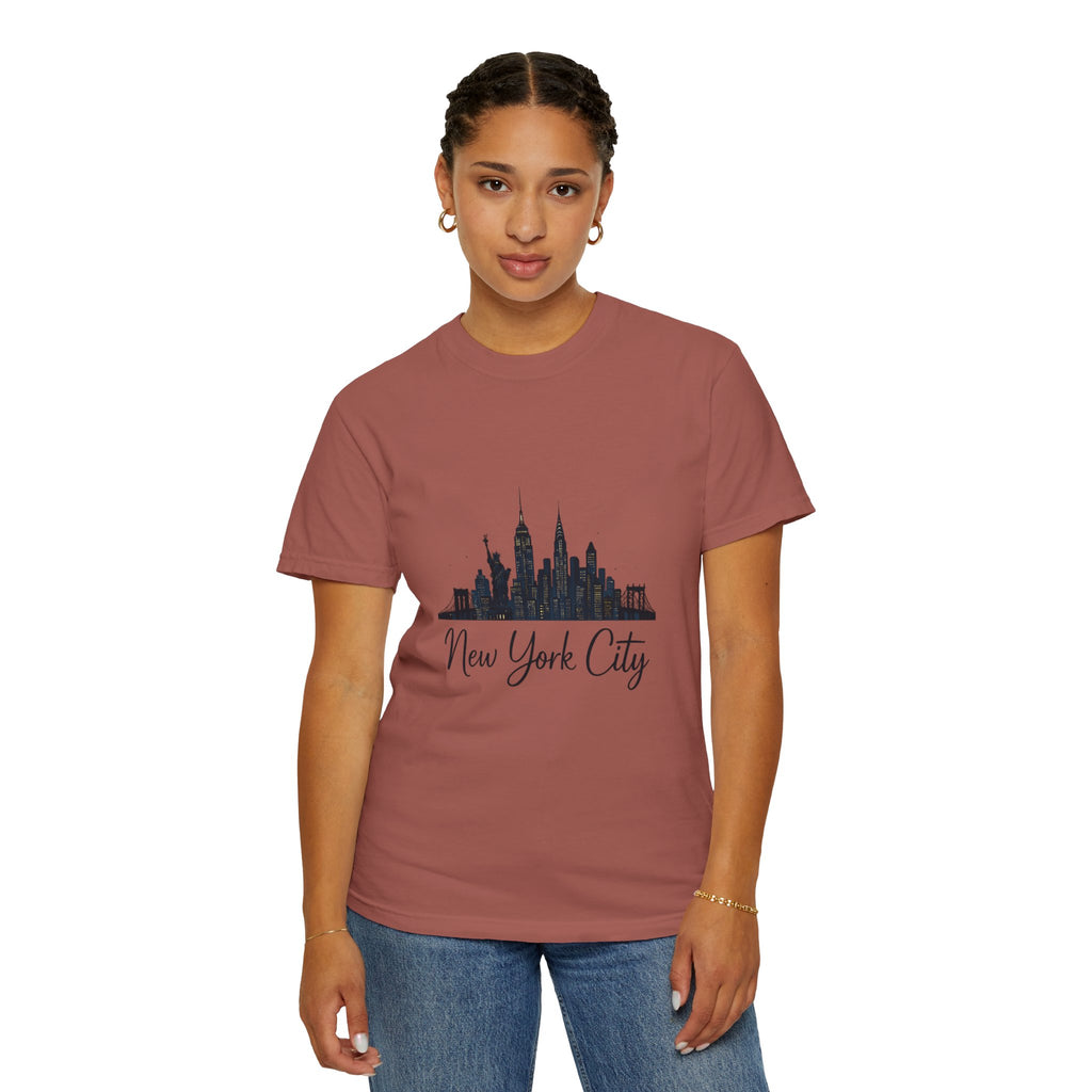 New York City Skyline Unisex T-Shirt, Casual City Tee, NYC Souvenir Shirt, Travel Gift, Urban Fashion Top