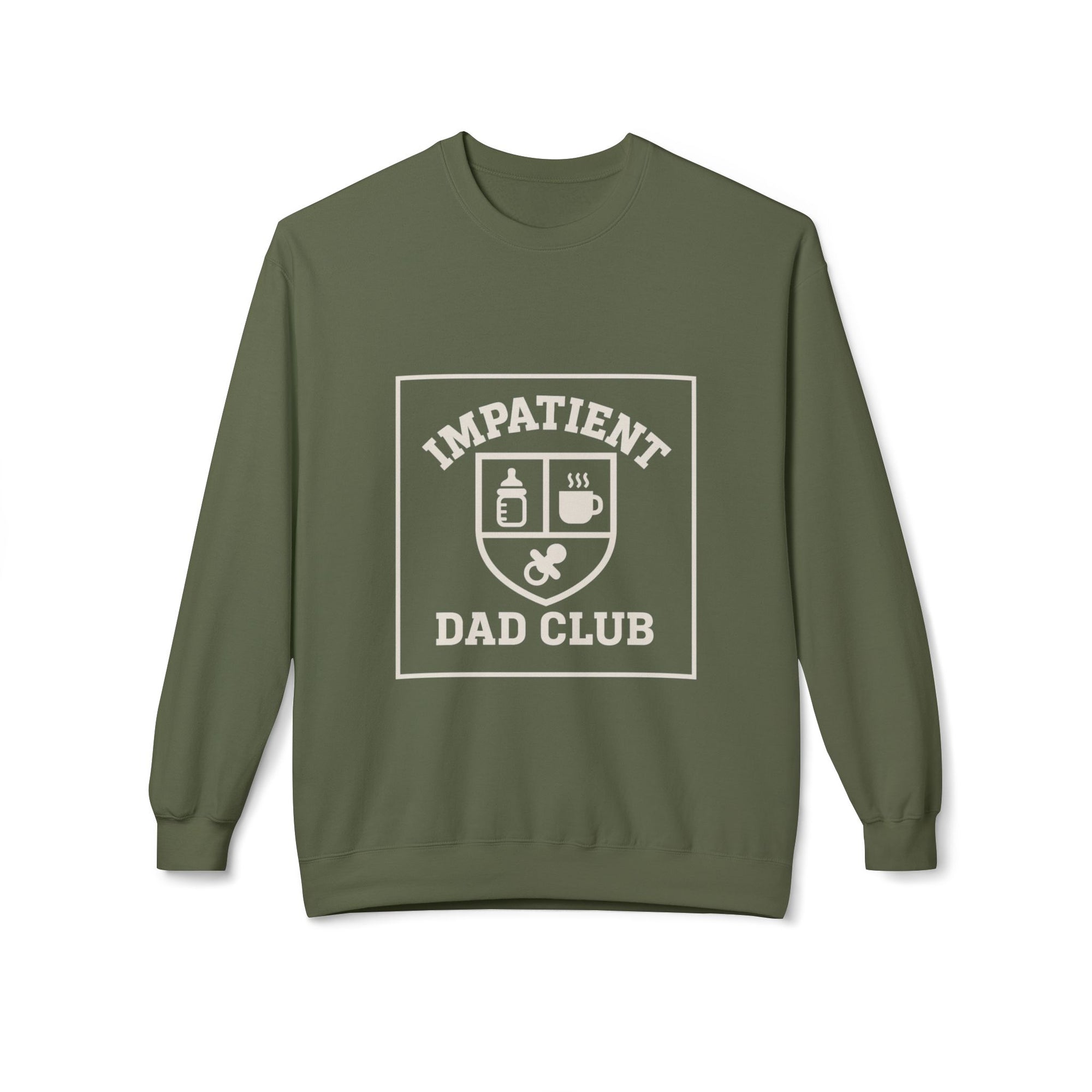 Impatient Dad Club Sweatshirt, Funny Dad Gift, Birthday Crewneck, Soft Fleece Dad Sweater, Perfect for Father's Day, Cozy Casual Wear
