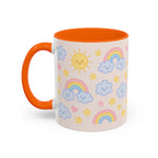 Whimsical Coffee Mug - Rainbow Sunshine Cloud Design, Cute Gift for Kids, Cheerful Home Decor, Perfect for Birthdays, Coffee Lover