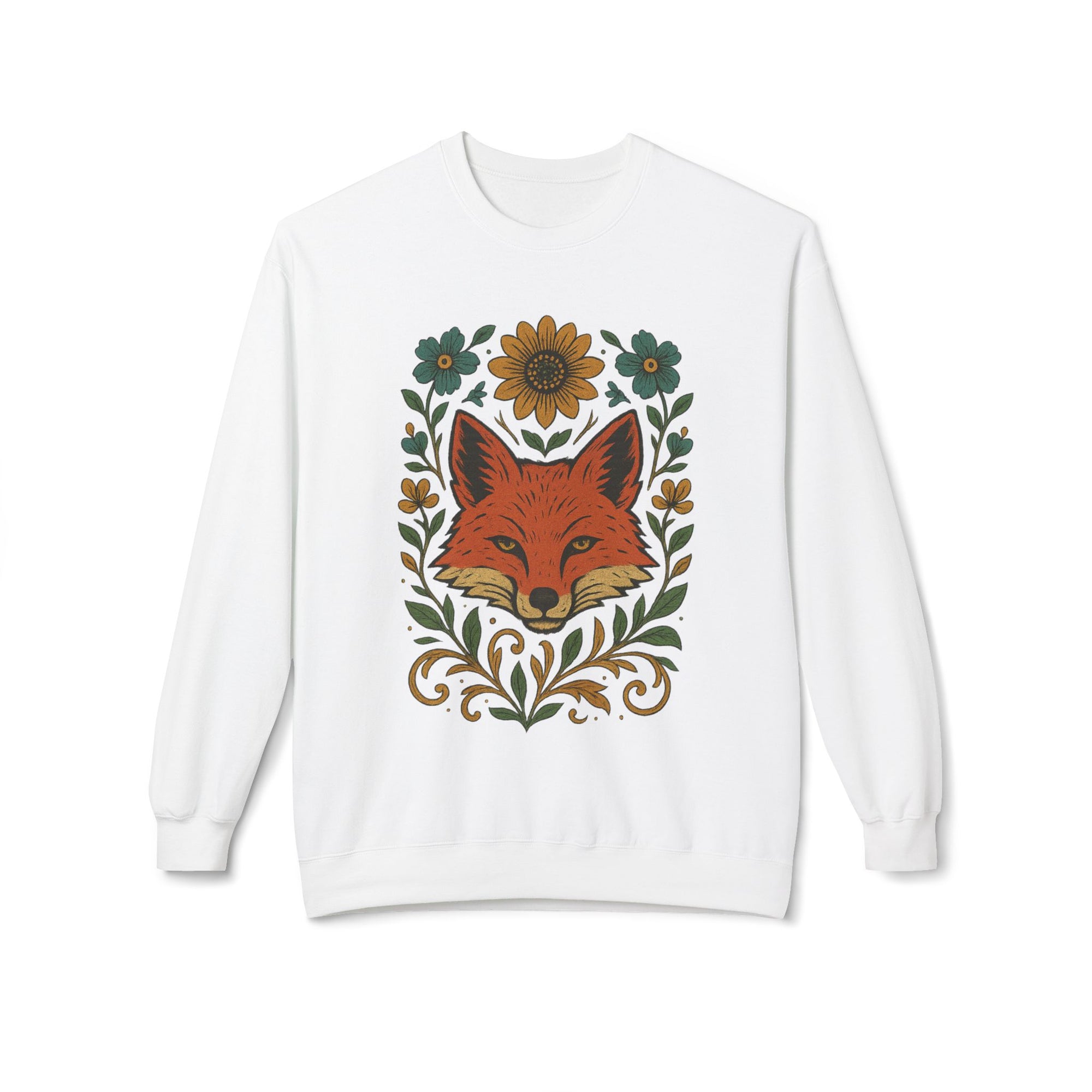 Cozy Fox Sweatshirt - Unisex Midweight Fleece Pullover, Perfect for Fall Layering, Nature Lovers Gift, Cute Animal Apparel, [...]