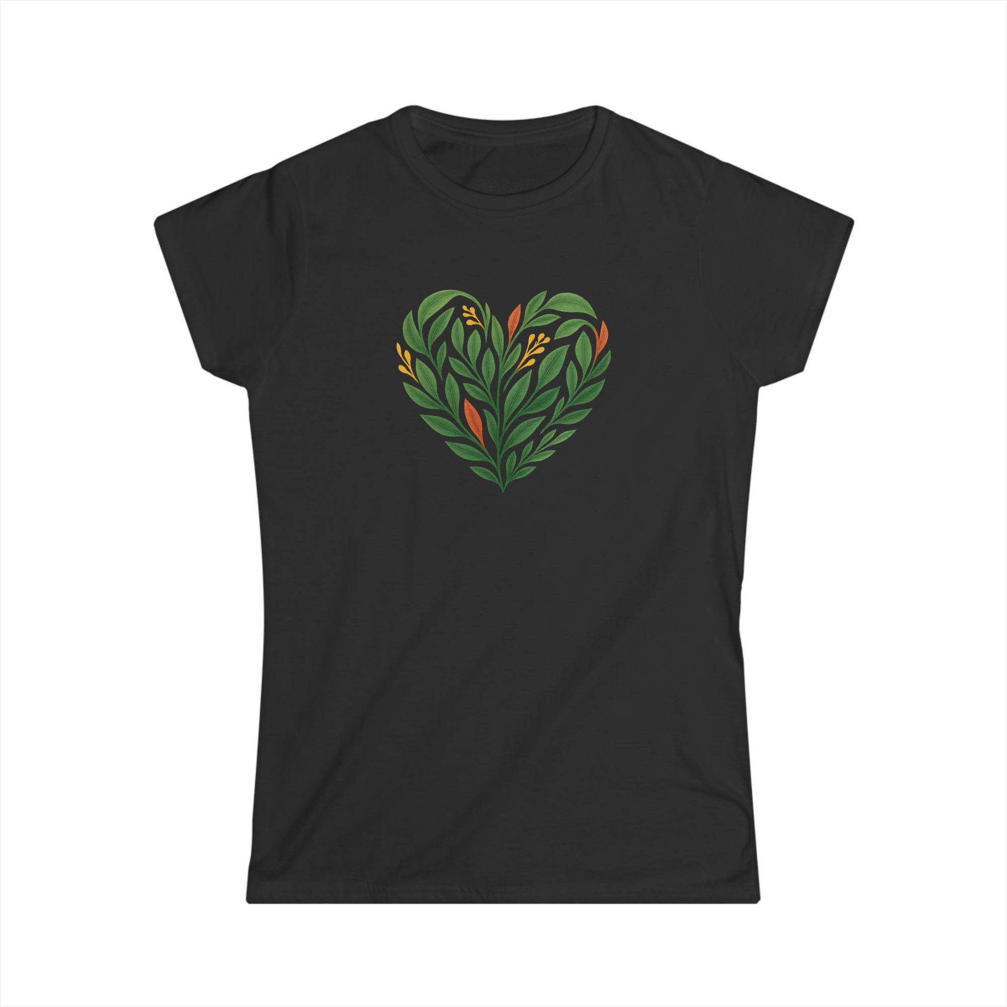 Women's Floral Heart Tee, Eco-Friendly T-Shirt, Gift for Nature Lovers, Casual Outfit, Perfect for Valentine's Day, Mother's Day