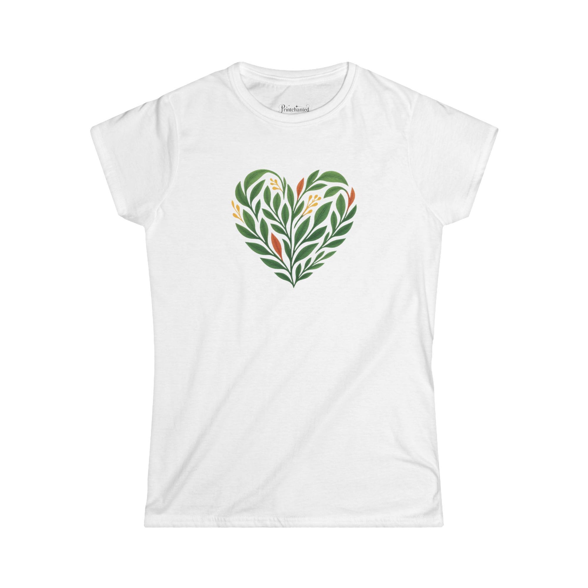 Women's Floral Heart Tee, Eco-Friendly T-Shirt, Gift for Nature Lovers, Casual Outfit, Perfect for Valentine's Day, Mother's Day