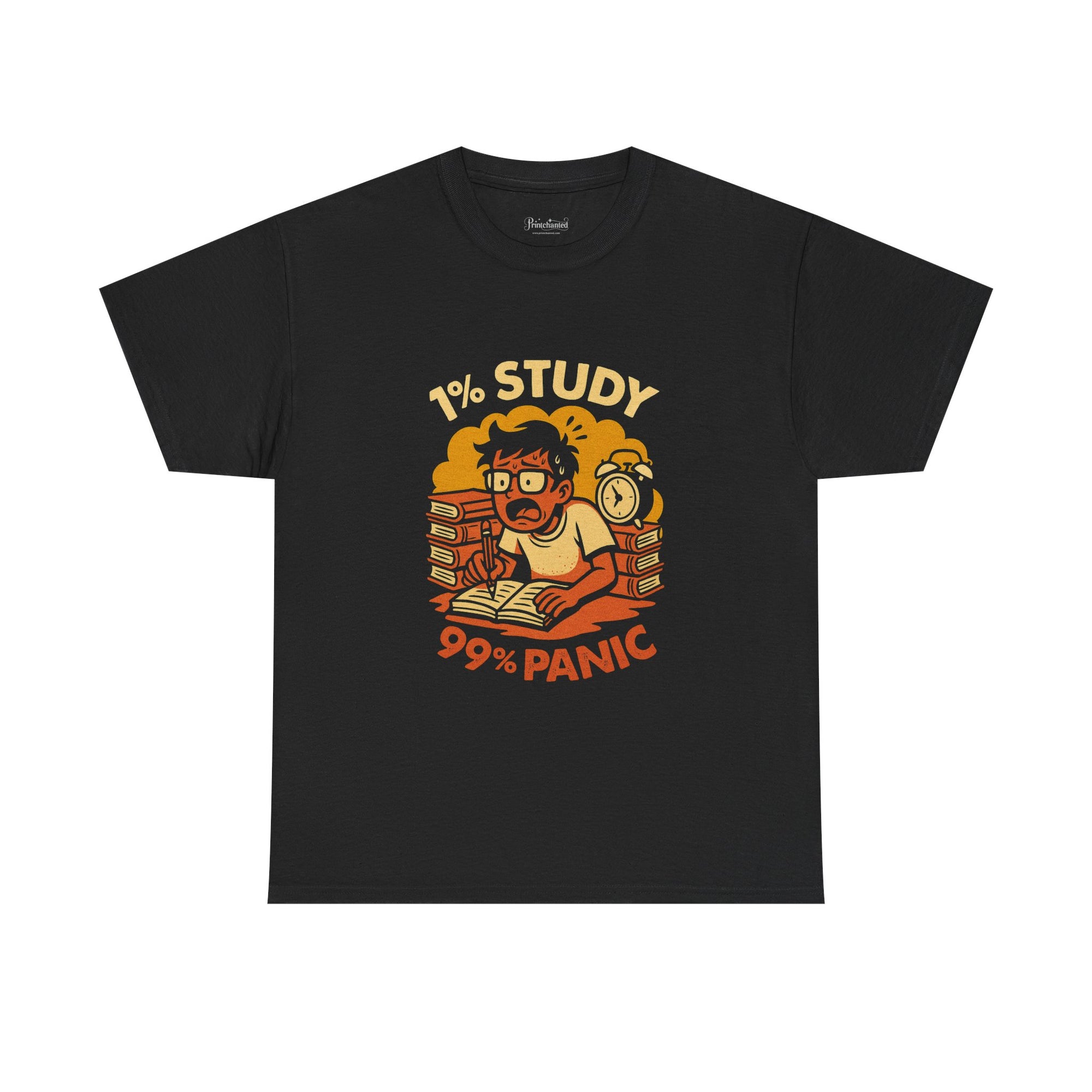Study Panic Tee - Unisex Heavy Cotton Tee, Perfect for Students, Back to School, Stress Relief Gift, Study Humor Apparel, Exam Season [...]