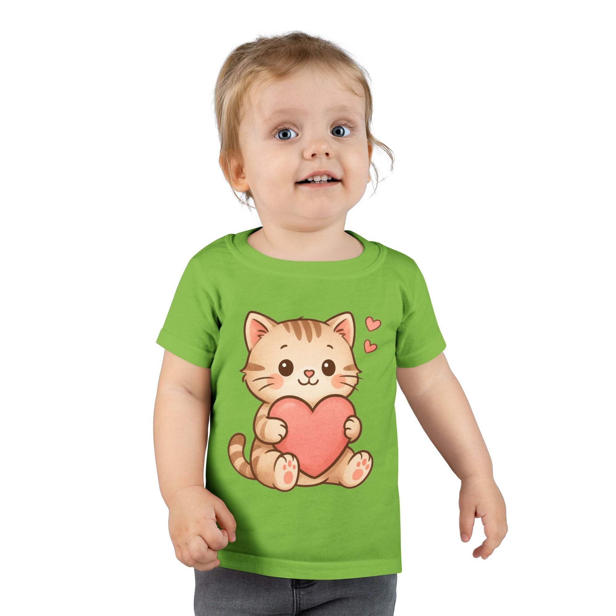 Cute Cat Love Toddler T-Shirt, Kids Cute Cat Tee, Baby Shower Gift, Toddler Birthday Gift, Pet Lover Shirt, Cute Animal Apparel