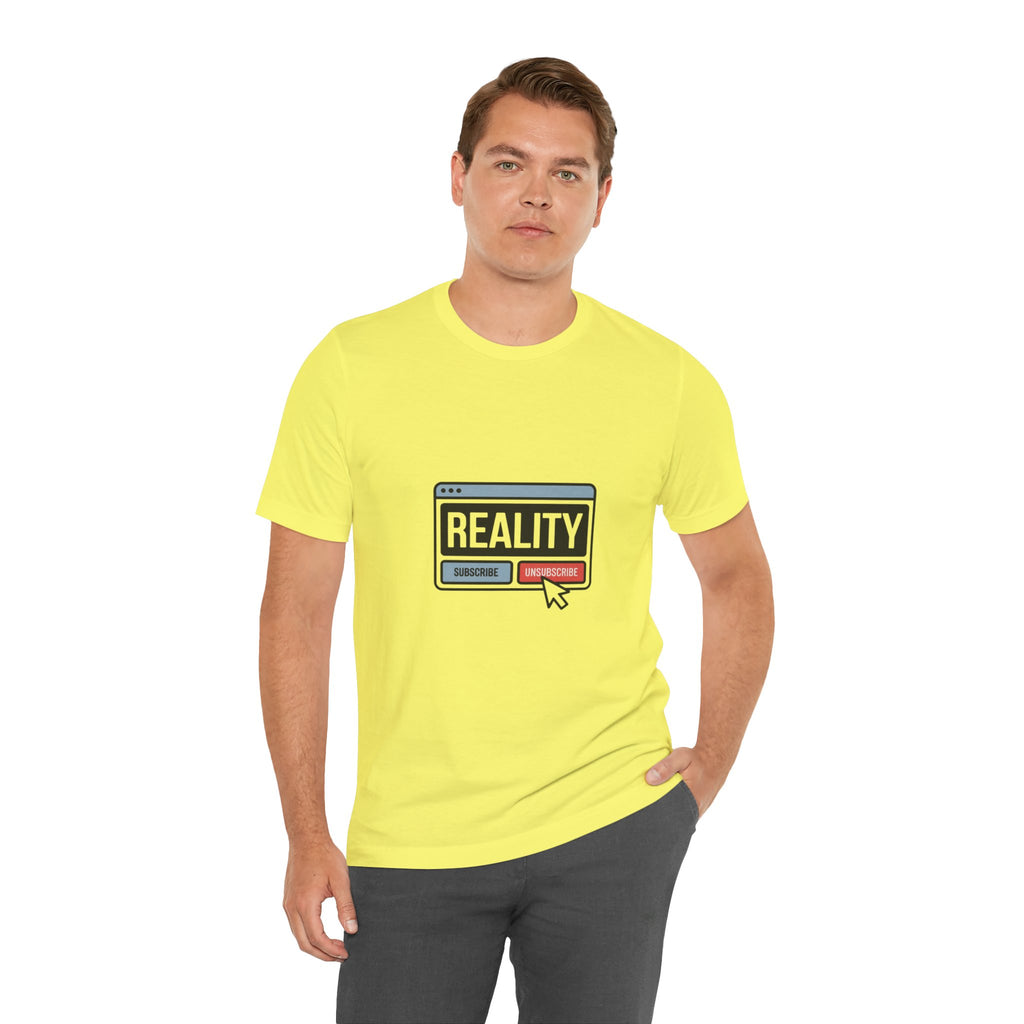 Reality Click Unisex Tee, Funny Graphic Shirt, Casual Wear, Geeky Apparel, Gift for Him/Her, Cool Tee for Everyday Style