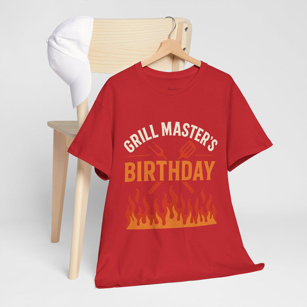 Grill Master's Birthday Tee, Funny BBQ T-Shirt, Gift for Men, Cooking Enthusiasts, Summer Party Apparel