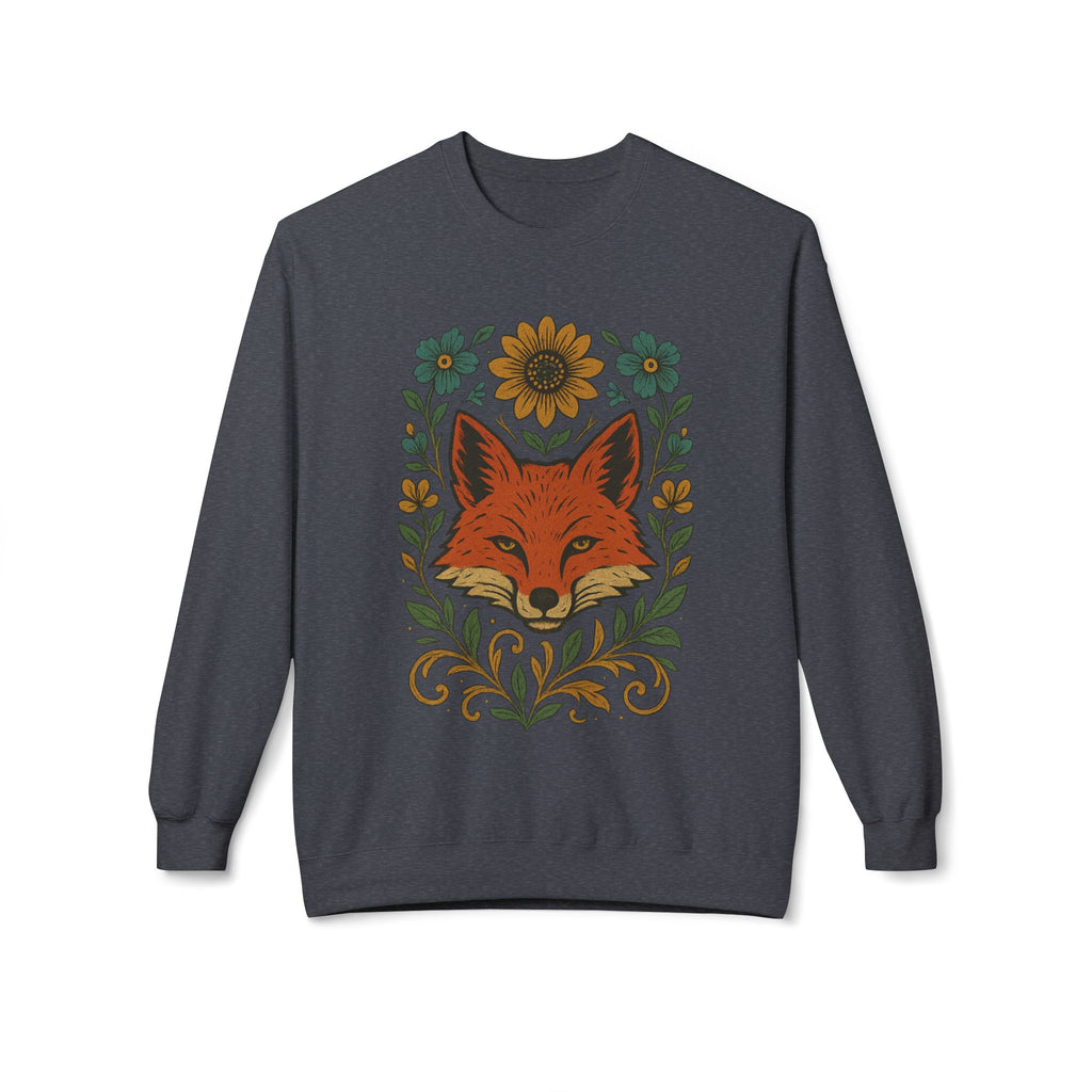 Cozy Fox Sweatshirt - Unisex Midweight Fleece Pullover, Perfect for Fall Layering, Nature Lovers Gift, Cute Animal Apparel, [...]