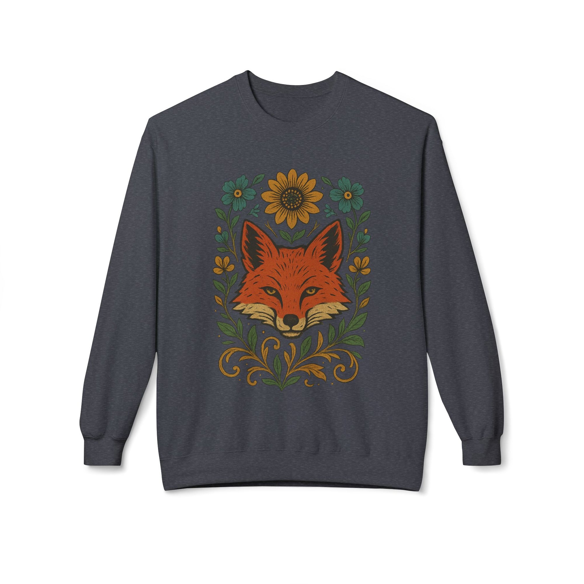 Cozy Fox Sweatshirt - Unisex Midweight Fleece Pullover, Perfect for Fall Layering, Nature Lovers Gift, Cute Animal Apparel, [...]