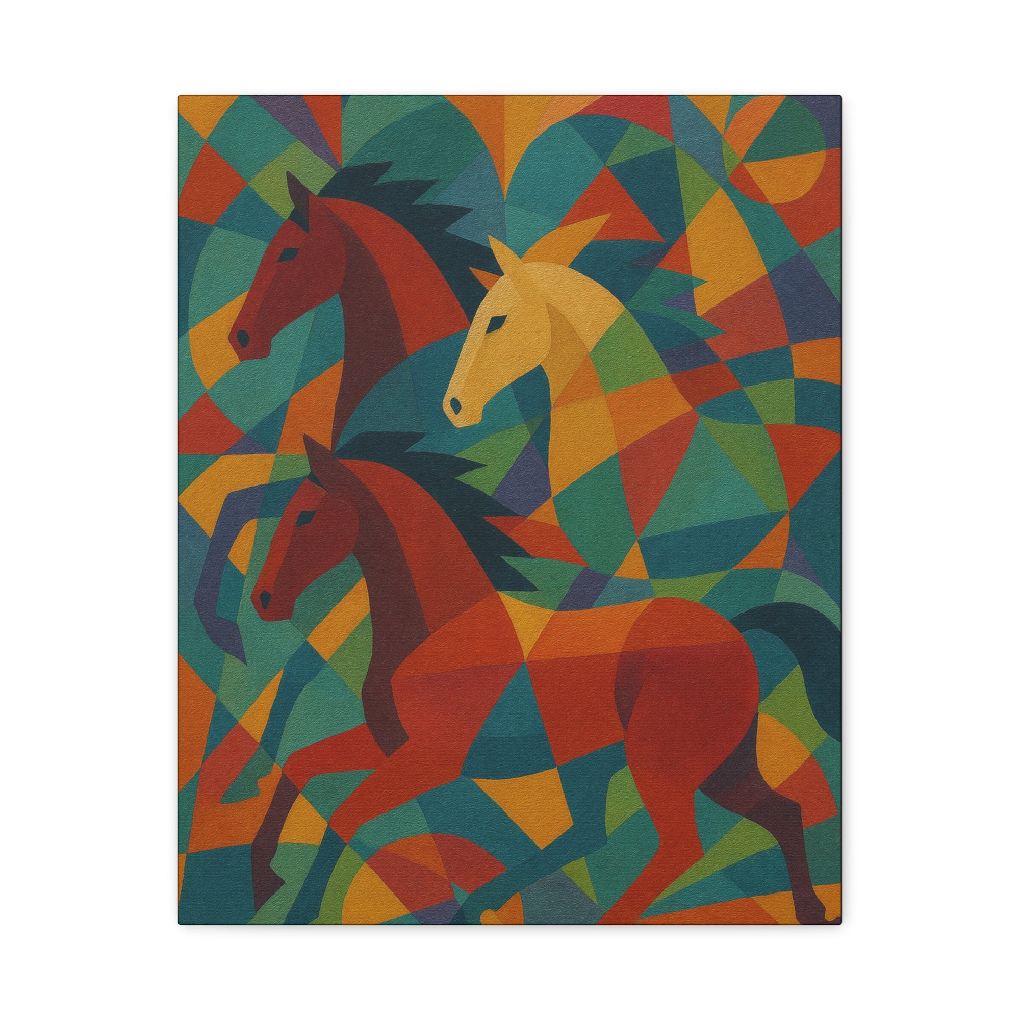 Colorful Horse Art Canvas Print, Vibrant Wall Decor for Horse Lovers, Modern Home Art, Unique Gift for Animal Enthusiasts, Equestrian Decor