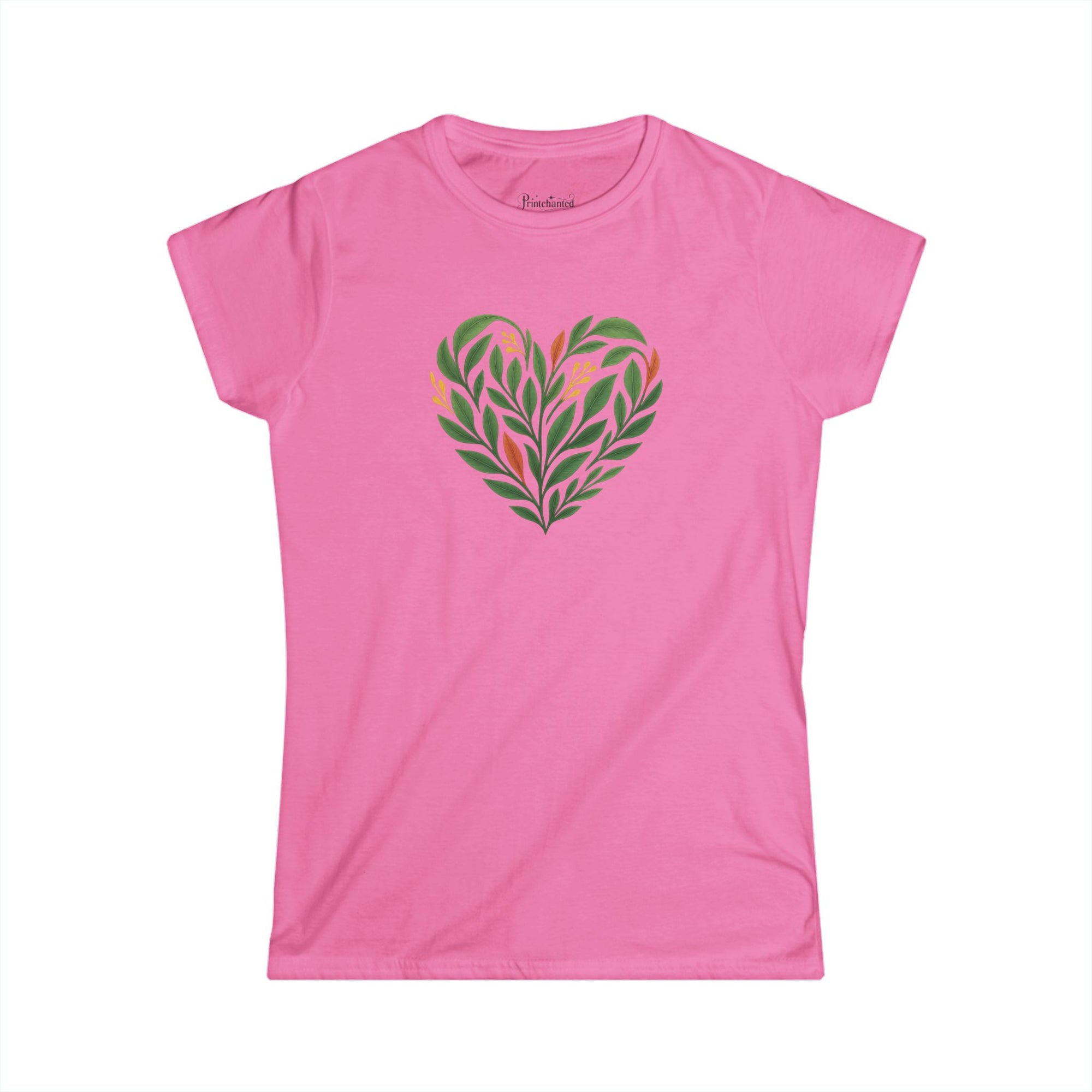 Women's Floral Heart Tee, Eco-Friendly T-Shirt, Gift for Nature Lovers, Casual Outfit, Perfect for Valentine's Day, Mother's Day