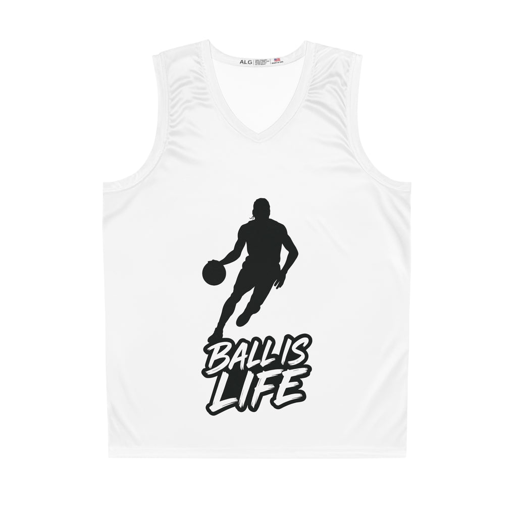 Basketball Jersey - "Ball Is Life" AOP, Sports Apparel, Gift for Hoopers, Athletic Wear, Basketball Fan Gear