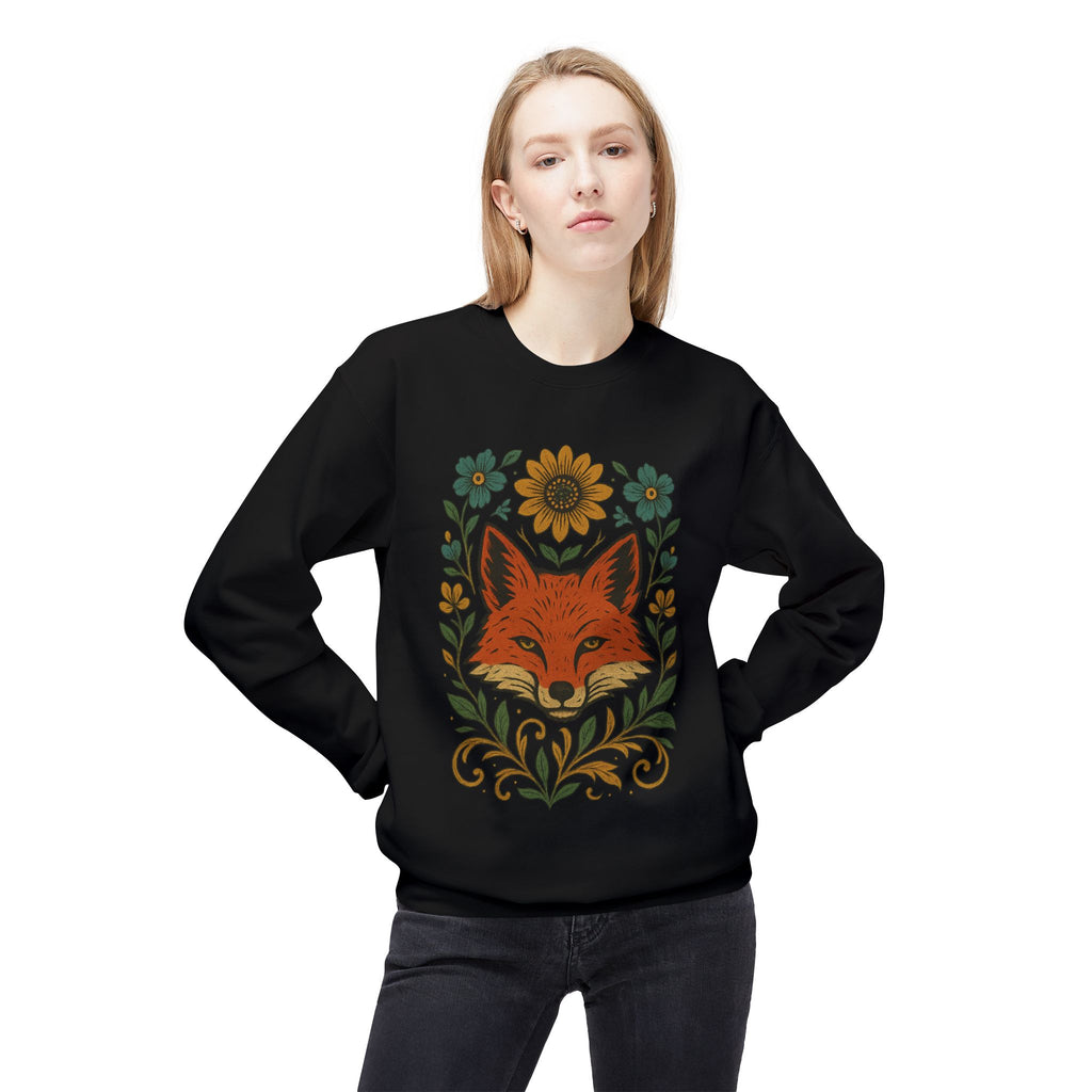 Cozy Fox Sweatshirt - Unisex Midweight Fleece Pullover, Perfect for Fall Layering, Nature Lovers Gift, Cute Animal Apparel, [...]