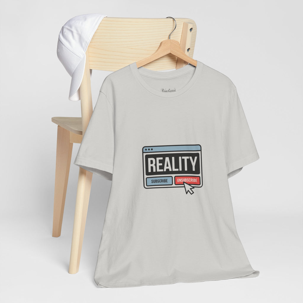 Reality Click Unisex Tee, Funny Graphic Shirt, Casual Wear, Geeky Apparel, Gift for Him/Her, Cool Tee for Everyday Style