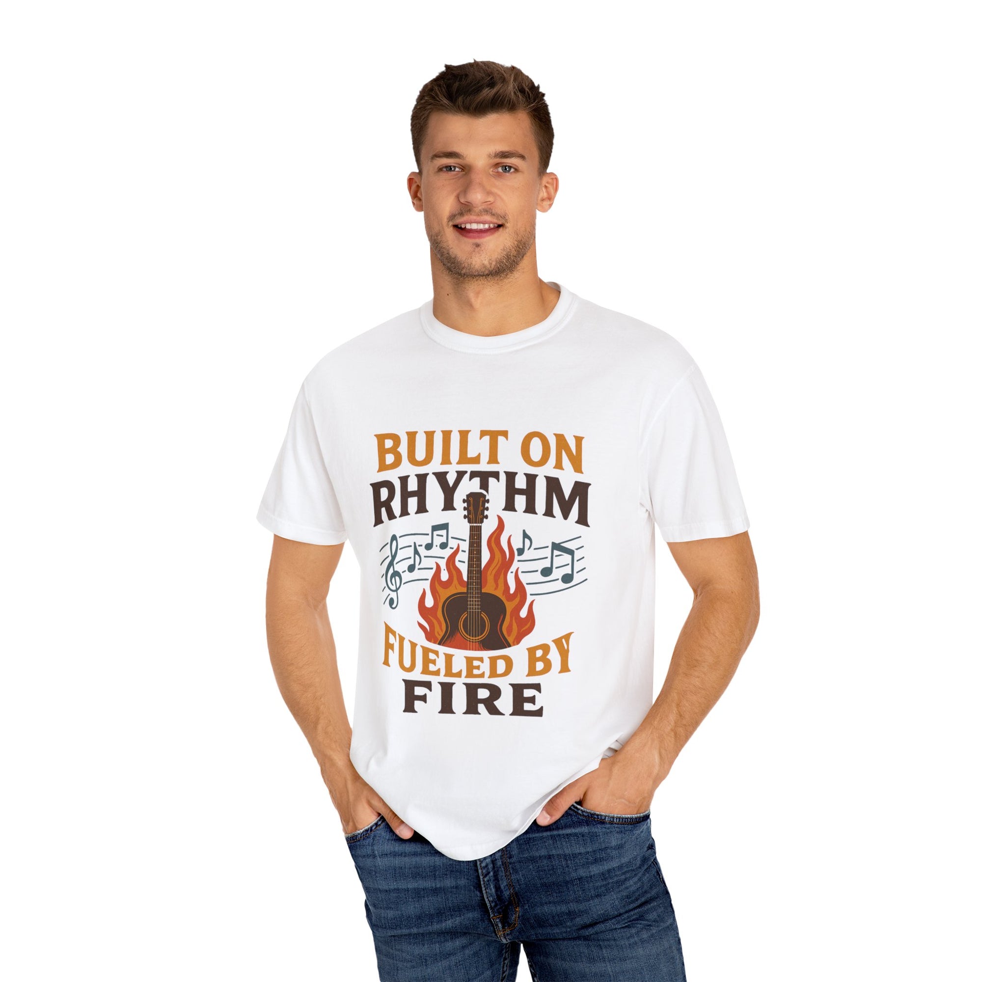 Rhythmic Fire T-Shirt, Music Lover Tee, Festival Apparel, Unisex Gift, Casual Wear, Band Merchandise