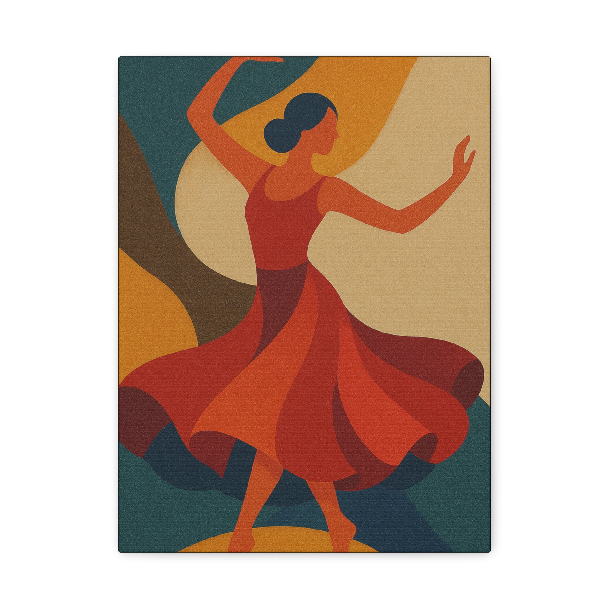 Colorful Dance Art Canvas Print, Home Decor, Gift for Dancers, Wall Art for Living Room, Unique Art Piece, Vibrant Artwork