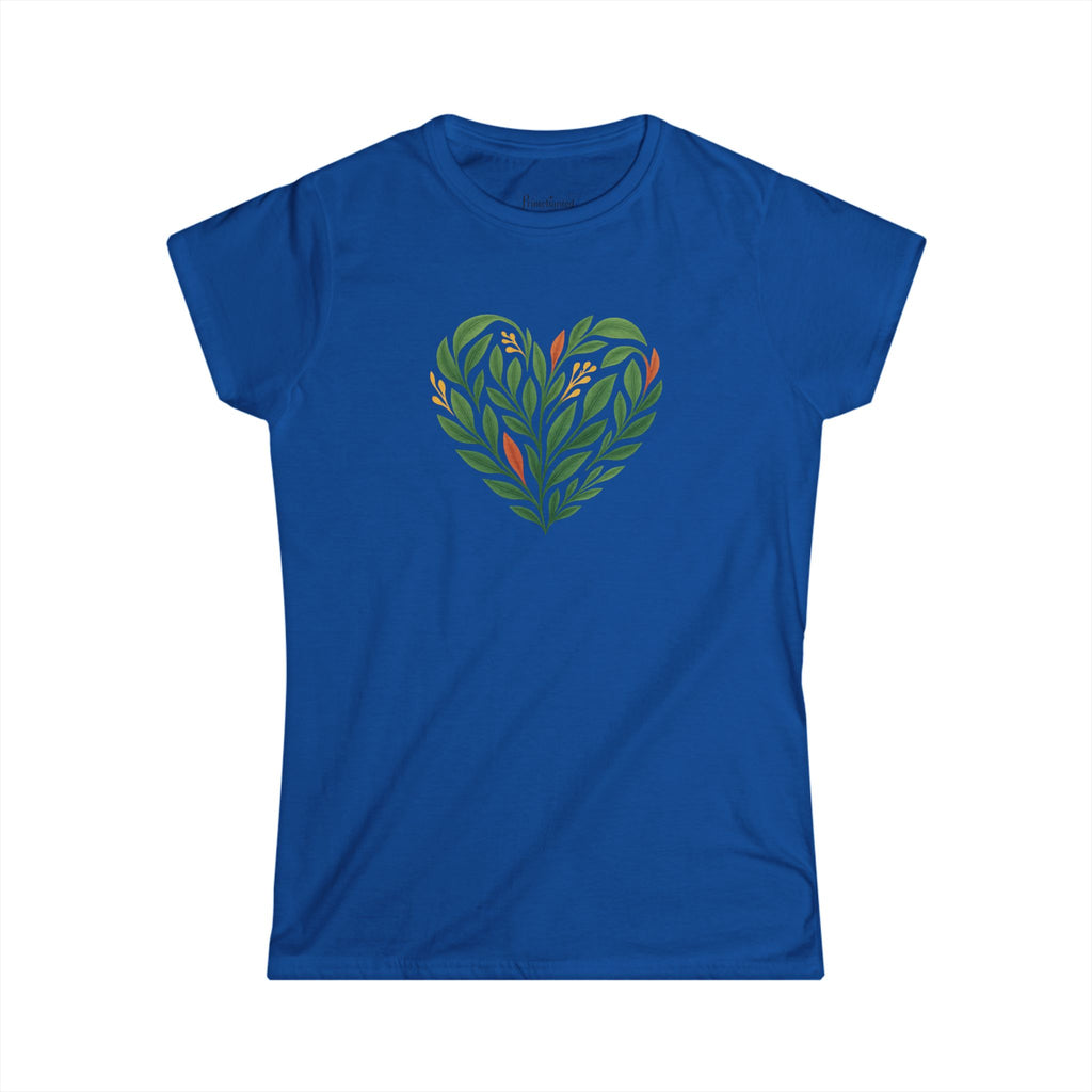 Women's Floral Heart Tee, Eco-Friendly T-Shirt, Gift for Nature Lovers, Casual Outfit, Perfect for Valentine's Day, Mother's Day