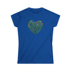 Women's Floral Heart Tee, Eco-Friendly T-Shirt, Gift for Nature Lovers, Casual Outfit, Perfect for Valentine's Day, Mother's Day