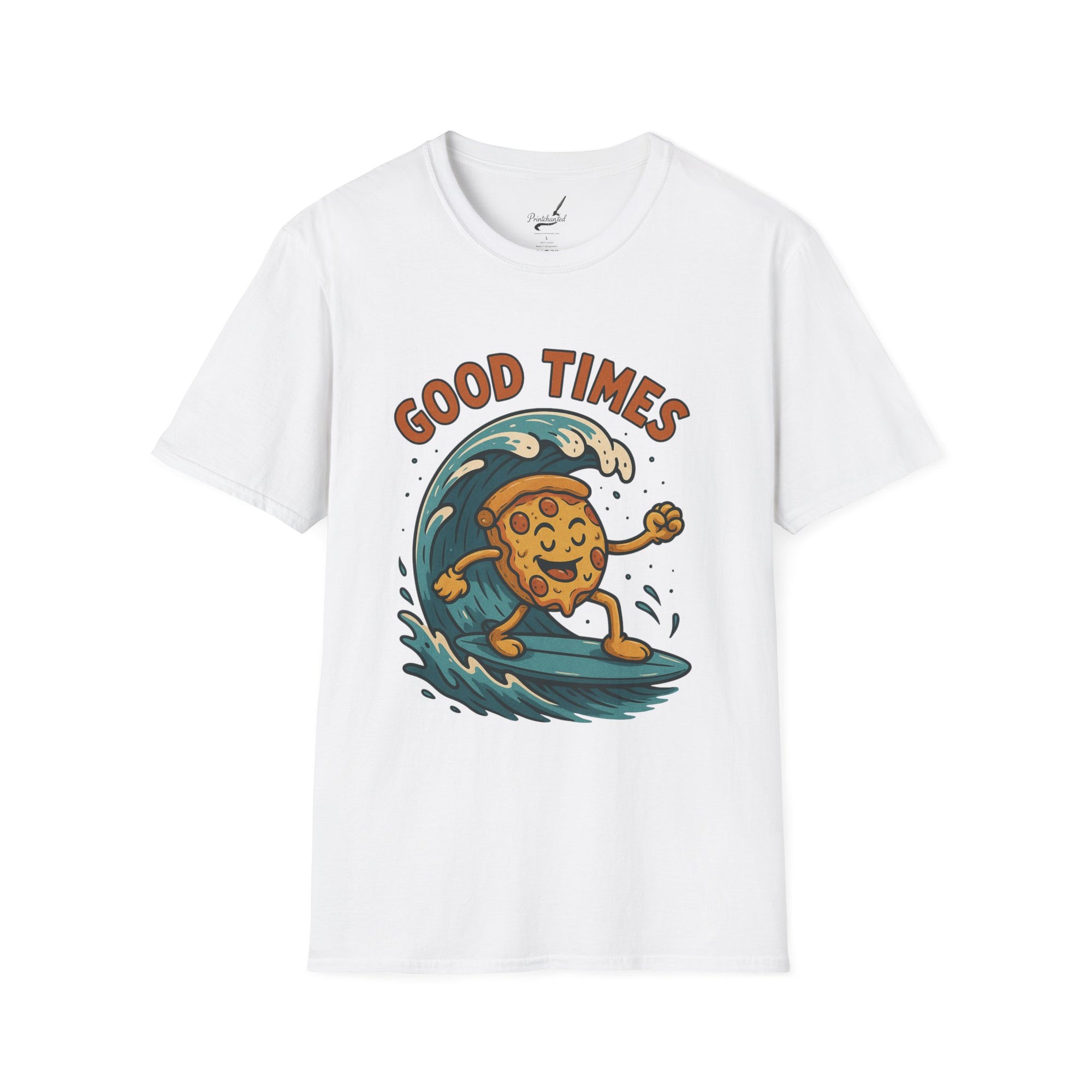 Surfing Cookie T-Shirt | Unisex Softstyle Tee | Fun Summer Vibes, Beach Life, Gift for Foodies, Good Times Shirt