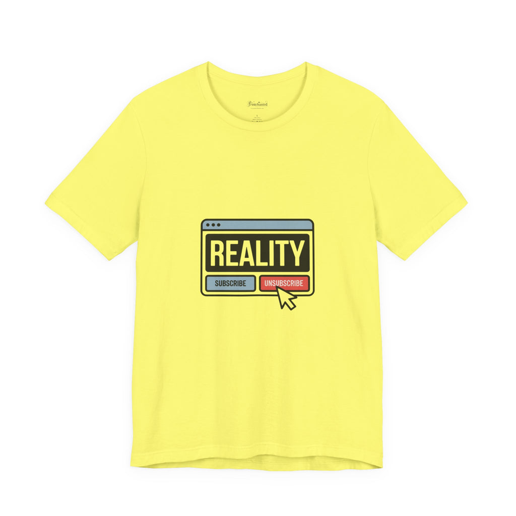 Reality Click Unisex Tee, Funny Graphic Shirt, Casual Wear, Geeky Apparel, Gift for Him/Her, Cool Tee for Everyday Style