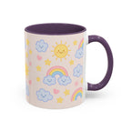 Whimsical Coffee Mug - Rainbow Sunshine Cloud Design, Cute Gift for Kids, Cheerful Home Decor, Perfect for Birthdays, Coffee Lover
