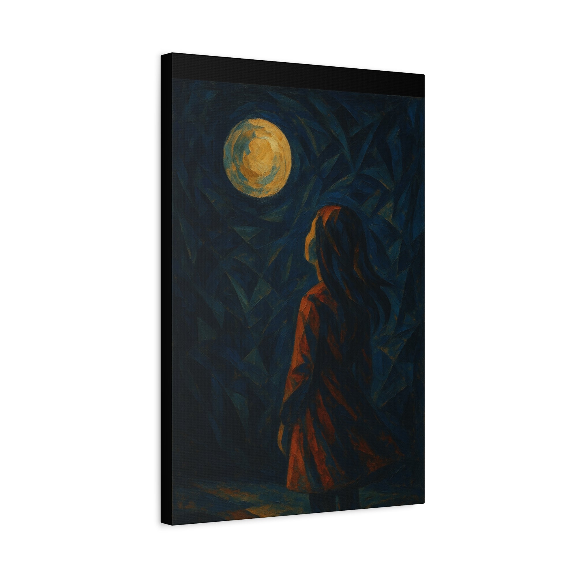 Canvas Wall Art - Serene Nightscape, Inspirational Home Decor, Modern Wall Hanging, Gift for Art Lovers, Bedroom Decor