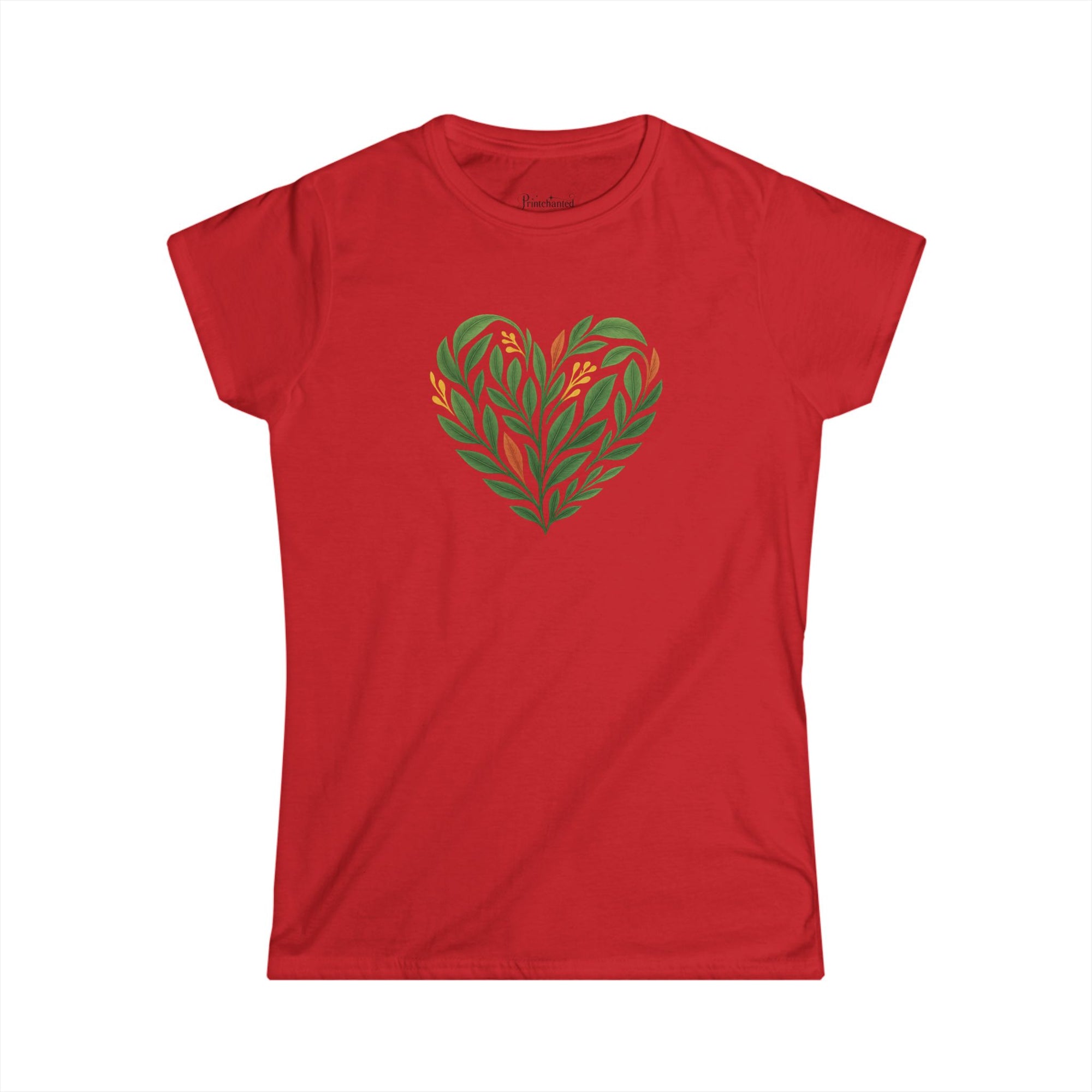 Women's Floral Heart Tee, Eco-Friendly T-Shirt, Gift for Nature Lovers, Casual Outfit, Perfect for Valentine's Day, Mother's Day