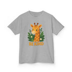 Kids Giraffe Tee - Be Kind T-Shirt, Children's Graphic Tee, Eco-Friendly Cotton Tee, Gift for Kids, Toddler Birthday Shirt