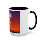 Inspiring Accent Coffee Mug - Dream, Dare, Do, Motivational Gift, Inspirational Drinkware, Sunset Design, Home Office Decor