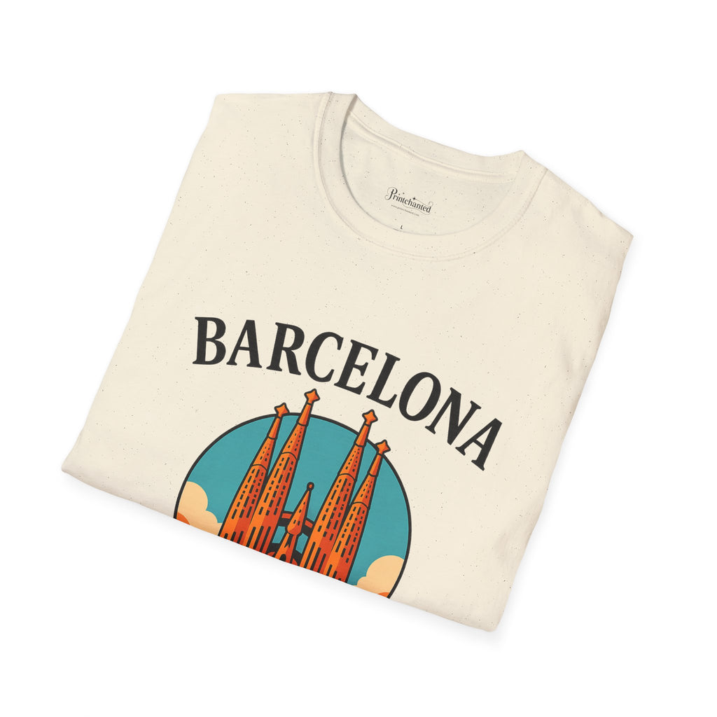 Barcelona Spain Unisex Softstyle T-Shirt | Travel Tee, Souvenir Shirt, Gift for Travelers, Vacation Apparel, Summer Outfit