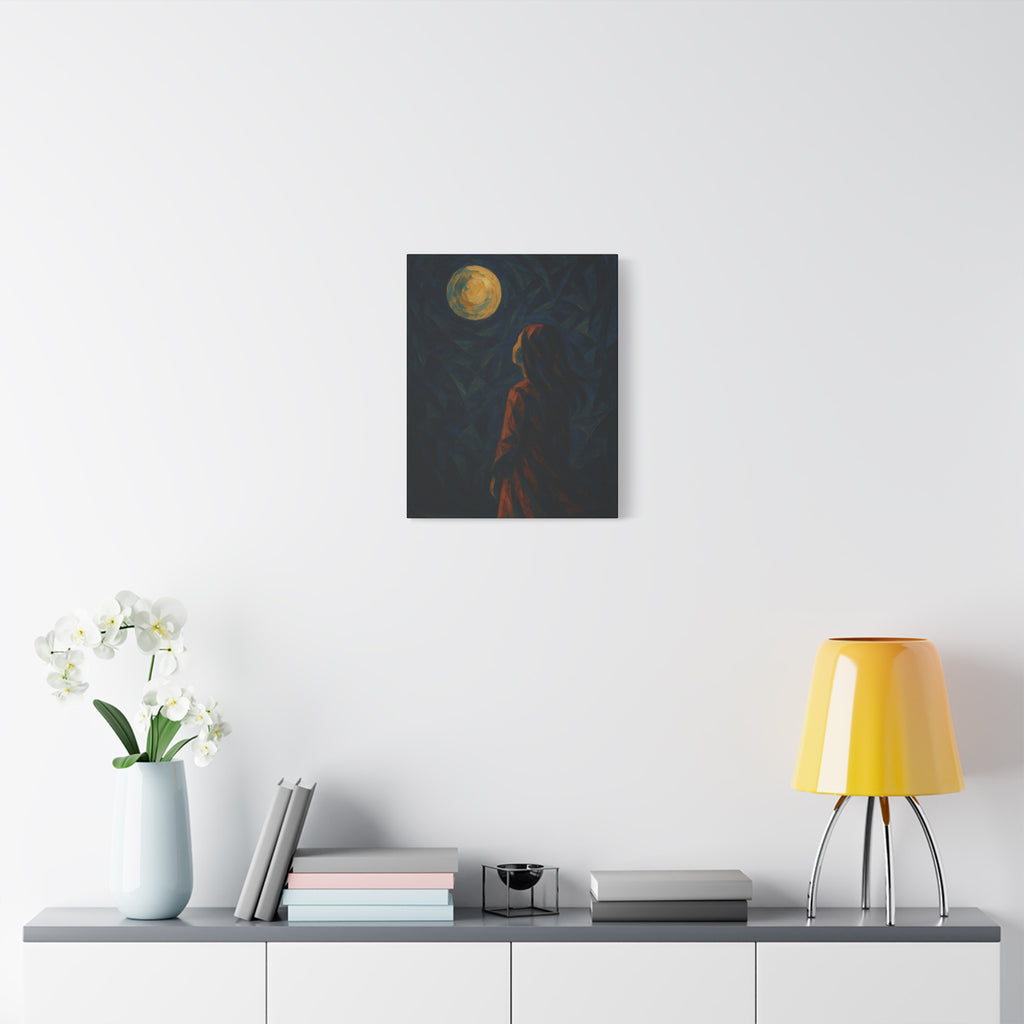 Canvas Wall Art - Serene Nightscape, Inspirational Home Decor, Modern Wall Hanging, Gift for Art Lovers, Bedroom Decor