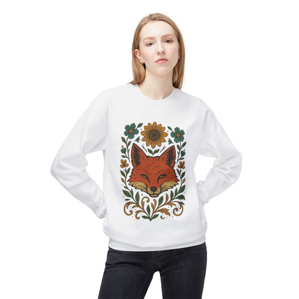 Cozy Fox Sweatshirt - Unisex Midweight Fleece Pullover, Perfect for Fall Layering, Nature Lovers Gift, Cute Animal Apparel, [...]