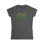 Women's Floral Heart Tee, Eco-Friendly T-Shirt, Gift for Nature Lovers, Casual Outfit, Perfect for Valentine's Day, Mother's Day