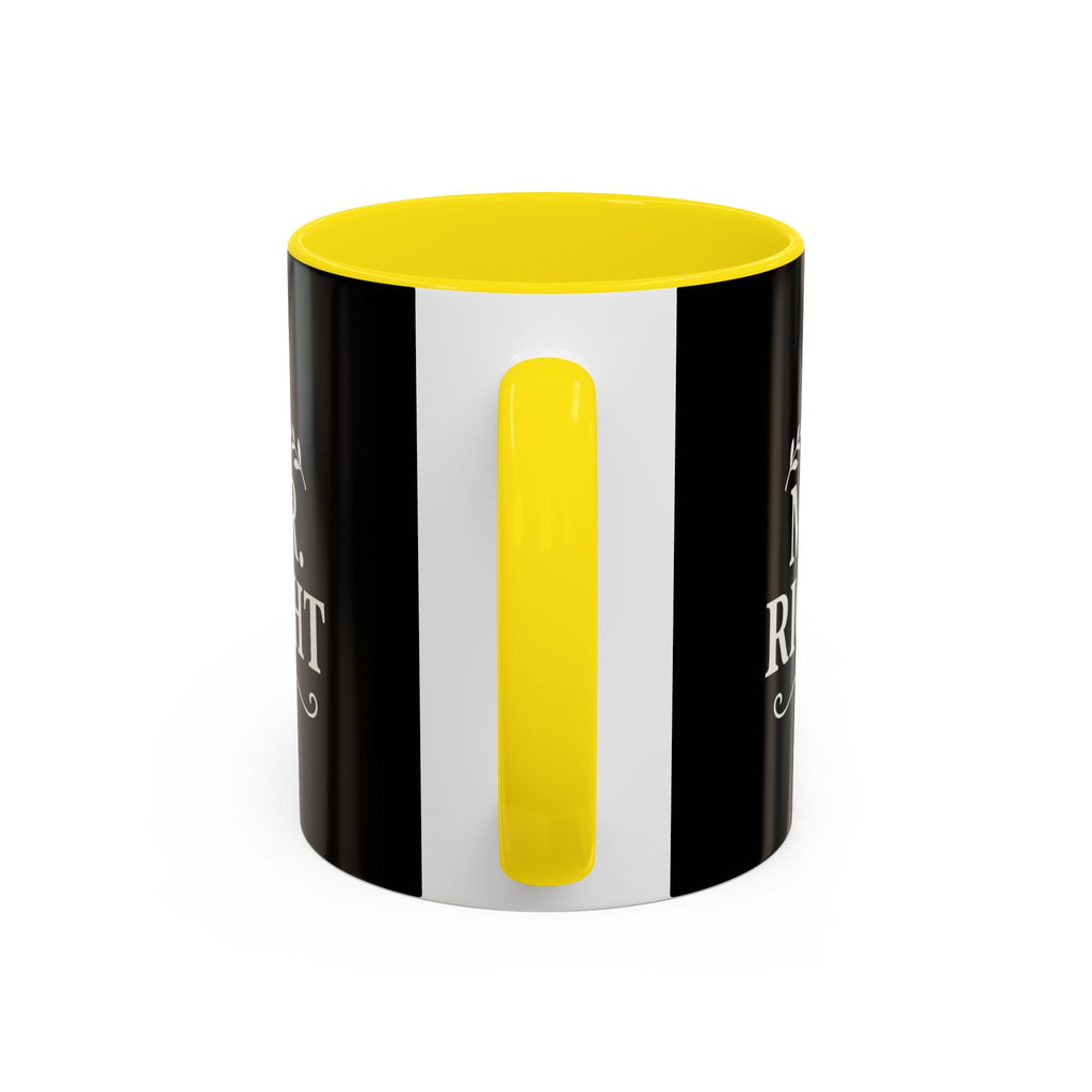 Mr. Right Accent Coffee Mug - Perfect Gift for Him, Engagement, Wedding, Anniversary, Romantic Coffee Lover