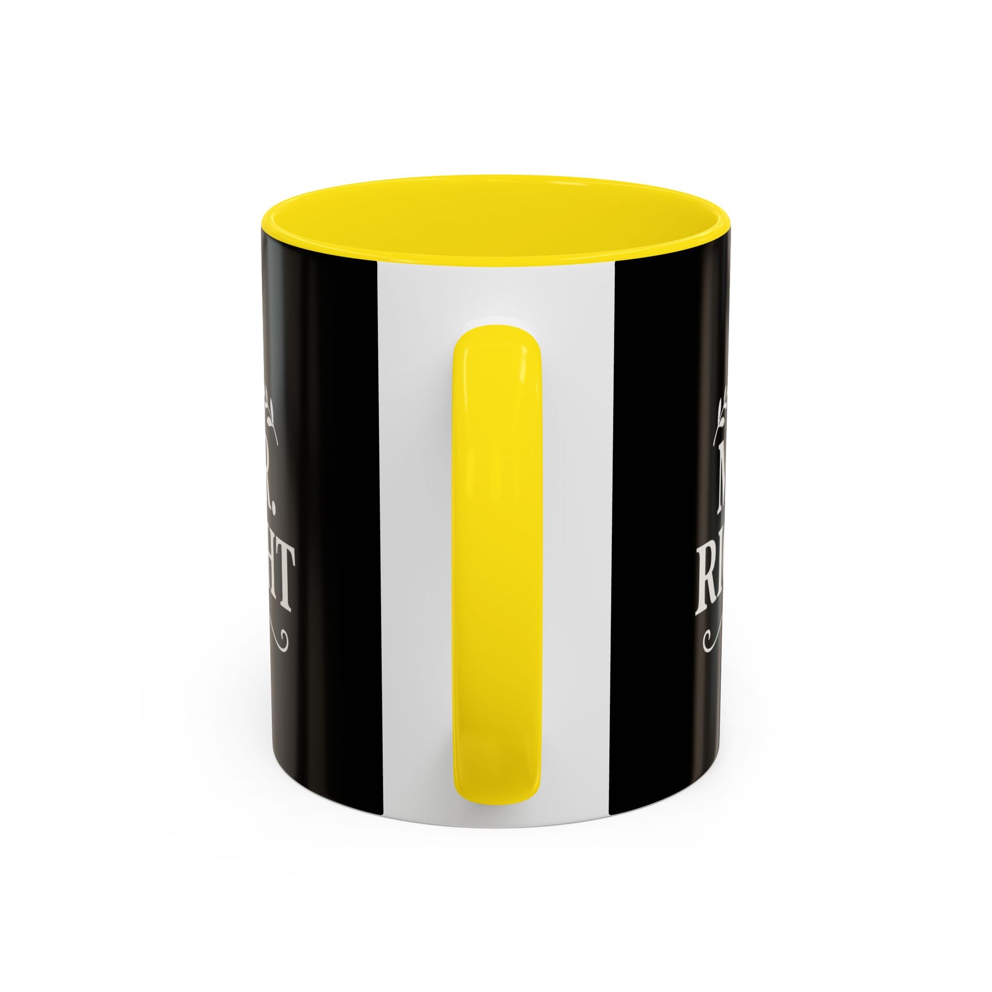 Mr. Right Accent Coffee Mug - Perfect Gift for Him, Engagement, Wedding, Anniversary, Romantic Coffee Lover