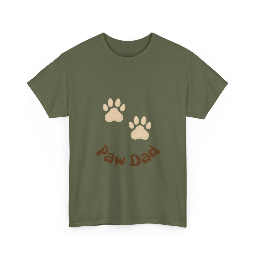 Paw Dad Unisex Tee, Dog Lover Gift Shirt, Men's Cotton T-shirt, Animal Dad Gift Top, Pet Owner Tee for Him